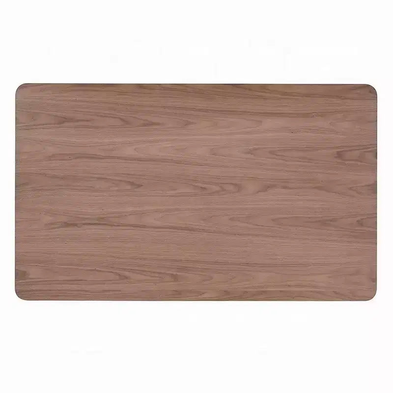 Table à manger rectangulaire en bois d'hévéa et MDF avec plateau en placage de noyer 59''L x 30''H Brun/Noir