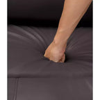 Fauteuil inclinable pivotant et à bascule en métal et similicuir avec massage et chaleur 95 cm (L) x 103 cm (H)