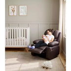 Fauteuil inclinable pivotant et à bascule en métal et similicuir avec massage et chaleur 95 cm (L) x 103 cm (H)