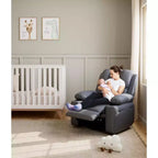 Fauteuil inclinable pivotant et à bascule en métal et similicuir avec massage et chaleur 95 cm (L) x 103 cm (H)