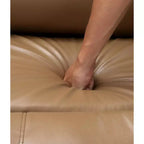 Fauteuil inclinable pivotant et à bascule en métal et similicuir avec massage et chaleur 95 cm (L) x 103 cm (H)