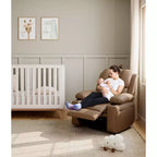 Fauteuil inclinable pivotant et à bascule en métal et similicuir avec massage et chaleur 95 cm (L) x 103 cm (H)