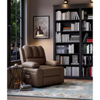 Fauteuil inclinable pivotant et à bascule en métal et similicuir avec massage et chaleur 95 cm (L) x 103 cm (H)