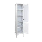 Armoire de rangement autoportante en MDF L 39 x H 160 cm Blanc