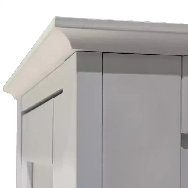 Armoire de rangement autoportante en MDF L 39 x H 160 cm Blanc