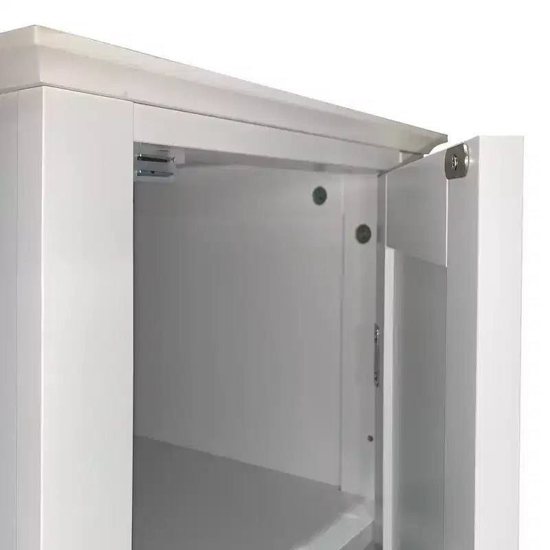 Armoire de rangement autoportante en MDF L 39 x H 160 cm Blanc