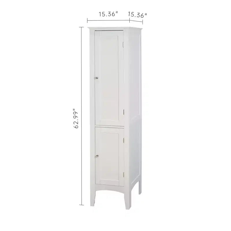 Armoire de rangement autoportante en MDF L 39 x H 160 cm Blanc