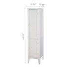 Armoire de rangement autoportante en MDF L 39 x H 160 cm Blanc