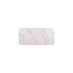 Table à manger rectangulaire en métal et pierre frittée avec base incurvée dorée L 180 cm x H 76 cm Blanc