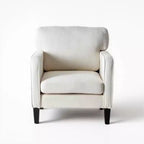 Fauteuil de salon rembourré en métal et polyester avec accoudoirs et coussin 78 cm (l) x 86 cm (H)