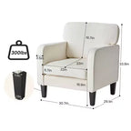 Fauteuil de salon rembourré en métal et polyester avec accoudoirs et coussin 78 cm (l) x 86 cm (H)