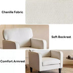 Fauteuil de salon rembourré en métal et polyester avec accoudoirs et coussin 78 cm (l) x 86 cm (H)