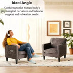 Fauteuil de salon rembourré en métal et polyester avec accoudoirs et coussin 78 cm (l) x 86 cm (H)