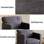 Fauteuil de salon rembourré en métal et polyester avec accoudoirs et coussin 78 cm (l) x 86 cm (H)