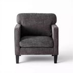 Fauteuil de salon rembourré en métal et polyester avec accoudoirs et coussin 78 cm (l) x 86 cm (H)