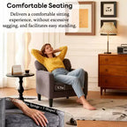 Fauteuil de salon rembourré en métal et polyester avec accoudoirs et coussin 78 cm (l) x 86 cm (H)