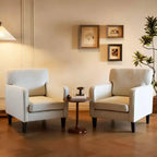Fauteuil de salon rembourré en métal et polyester avec accoudoirs et coussin 78 cm (l) x 86 cm (H)