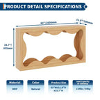 Console en bois composite avec rebord en forme d'éventail et étagère inférieure 160 cm (L) x 85,6 cm (H) Marron