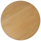 Table basse ronde en hévéa, plateau plaqué