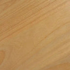 Table basse ronde en hévéa, plateau plaqué