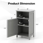 Meuble de salle de bain en MDF avec porte unique et étagère réglable 16''L x 27.5''H Blanc/Gris