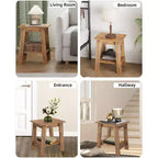 Table d'appoint à 2 niveaux en panneaux de particules avec étagère ouverte 13,98''L x 19,09''H Blanc