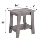 Table d'appoint à 2 niveaux en panneaux de particules avec étagère ouverte 13,98''L x 19,09''H Blanc