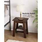 Table d'appoint à 2 niveaux en panneaux de particules avec étagère ouverte 13,98''L x 19,09''H Blanc