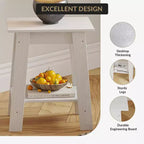 Table d'appoint à 2 niveaux en panneaux de particules avec étagère ouverte 13,98''L x 19,09''H Blanc