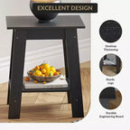 Table d'appoint à 2 niveaux en panneaux de particules avec étagère ouverte 13,98''L x 19,09''H Blanc