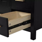 Meuble-lavabo de salle de bain en bois et MDF avec évier en céramique et portes à fermeture amortie 30'' L x 33,8'' H