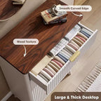 Commode à 5 tiroirs cannelée en MDF 80 cm (L) x 120 cm (H)