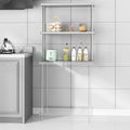 Commercial Double-Layer Stainless Steel Workbench Stand, Adjustable Double-Layer Design, Suitable for Restaurants, Kitchens, Garages and Workshops