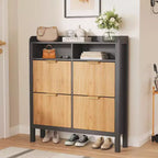 Meuble de rangement à chaussures mince en MDF avec 4 tiroirs basculants 99 cm L x 109 cm H