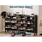 Meuble de rangement à chaussures mince en MDF avec 4 tiroirs basculants 99 cm L x 109 cm H