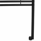 Bureau en métal et panneaux de particules avec plateau en verre cannelé et étagère ouverte 43,25''L x 29,5''H Noir