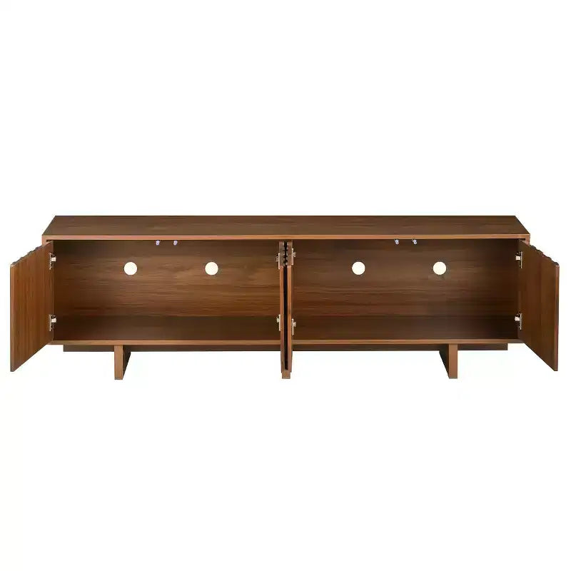 Meuble TV en MDF, finition grain de bois et portes à ouverture par pression, 176,8 cm (L) x 52,8 cm (H)