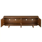 Meuble TV en MDF, finition grain de bois et portes à ouverture par pression, 176,8 cm (L) x 52,8 cm (H)
