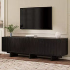 Meuble TV en MDF, finition grain de bois et portes à ouverture par pression, 176,8 cm (L) x 52,8 cm (H)