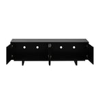 Meuble TV en MDF, finition grain de bois et portes à ouverture par pression, 176,8 cm (L) x 52,8 cm (H)