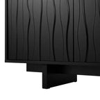 Meuble TV en MDF, finition grain de bois et portes à ouverture par pression, 176,8 cm (L) x 52,8 cm (H)