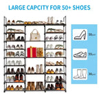Range-chaussures à 9 niveaux en métal et plastique 127 cm P x 29,8 cm L x 158,1 cm H