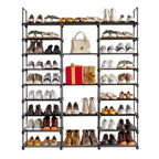 Range-chaussures à 9 niveaux en métal et plastique 127 cm P x 29,8 cm L x 158,1 cm H