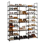 Range-chaussures à 9 niveaux en métal et plastique 127 cm P x 29,8 cm L x 158,1 cm H
