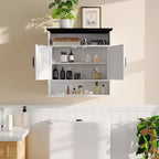 Armoire à pharmacie murale en panneaux de particules avec porte coulissante de 63,5 cm H x 60 cm L