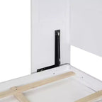 Lit escamotable Queen en contreplaqué et MDF avec armoire en rotin 68.9''H x 67.3''W