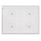 Lit escamotable Queen en contreplaqué et MDF avec armoire en rotin 68.9''H x 67.3''W
