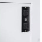 Lit escamotable Queen en contreplaqué et MDF avec armoire en rotin 68.9''H x 67.3''W