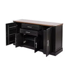Meuble de rangement de ferme en MDF avec portes coulissantes et tiroirs 160 cm (L) x 81 cm (H)