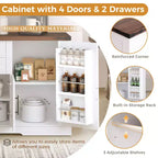 Meuble de rangement de ferme en MDF avec portes coulissantes et tiroirs 160 cm (L) x 81 cm (H)